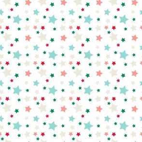 little colorful stars seamless pattern