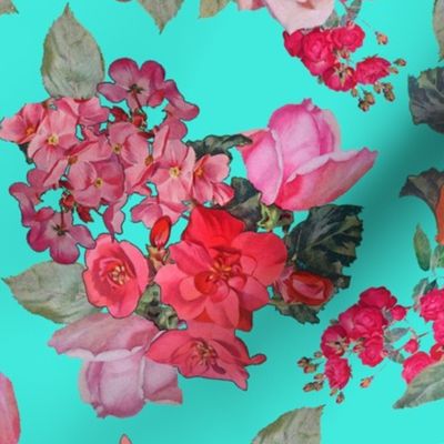 Vintage Roses // Turquoise 