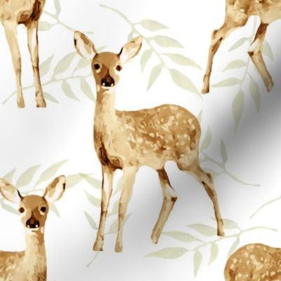 Baby Deer Pattern with leaves