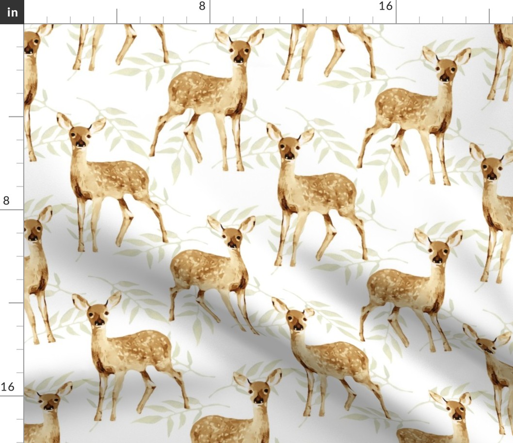 Baby Deer Pattern with leaves