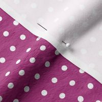 White Polka Dots on Raspberry Purple - Coordinates with Josie Meadow Floral