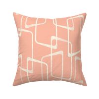 Retro Geometric Shapes in Blush and Cream