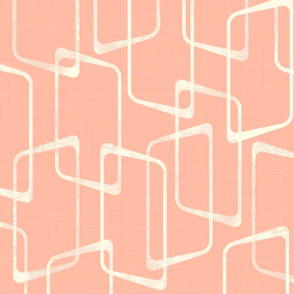 Retro Geometric Shapes in Blush and Cream