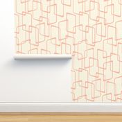 Reverse Blush + Cream Retro Rounded Rectangles