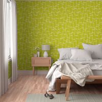 Retro Geometric Shapes Pattern in Lime Green