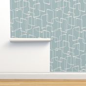 Retro Rounded Rectangles in Soft Dusty Blue