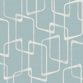 Retro Rounded Rectangles in Soft Dusty Blue