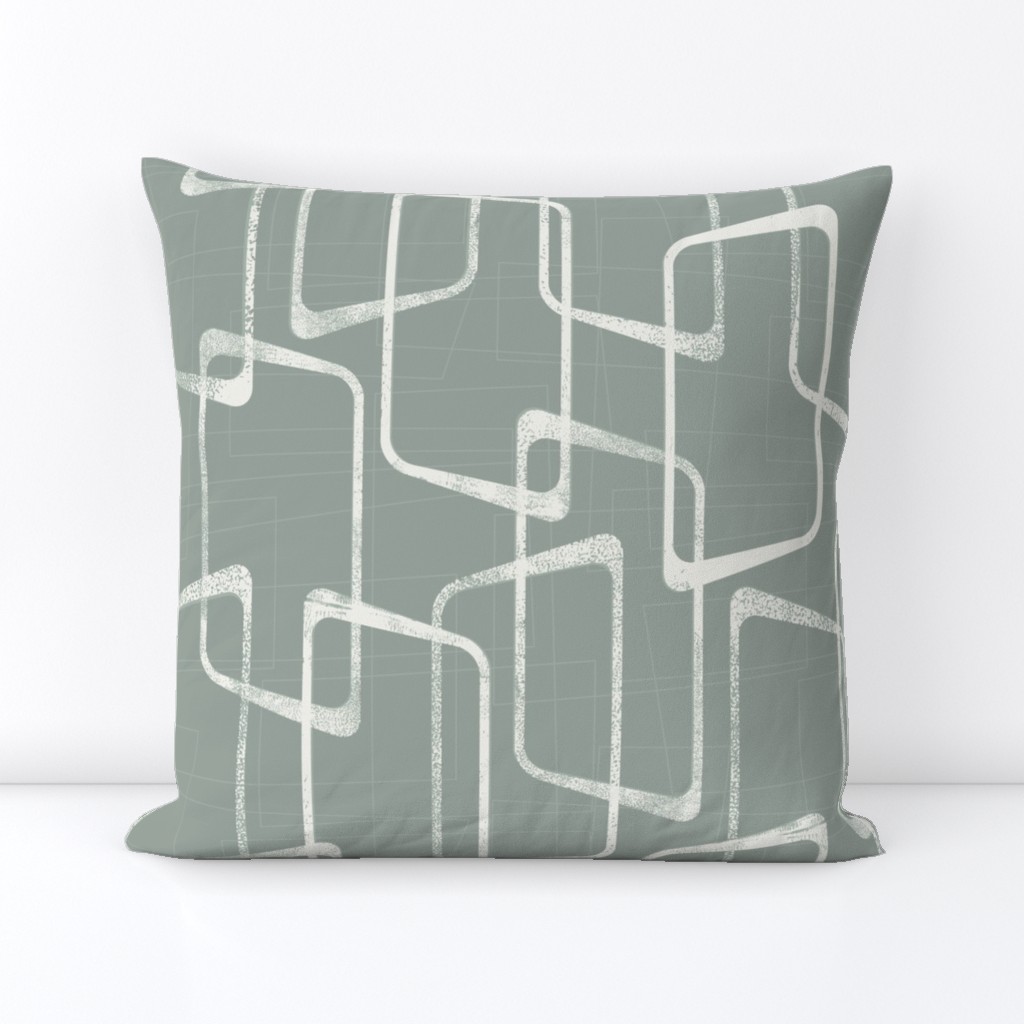 Gray Green Mid Century Modern Pattern