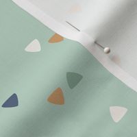 Cute Bohemian Friends - geometric triangles - mint