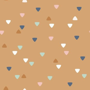 Cute Bohemian Friends - geometric triangles - gold