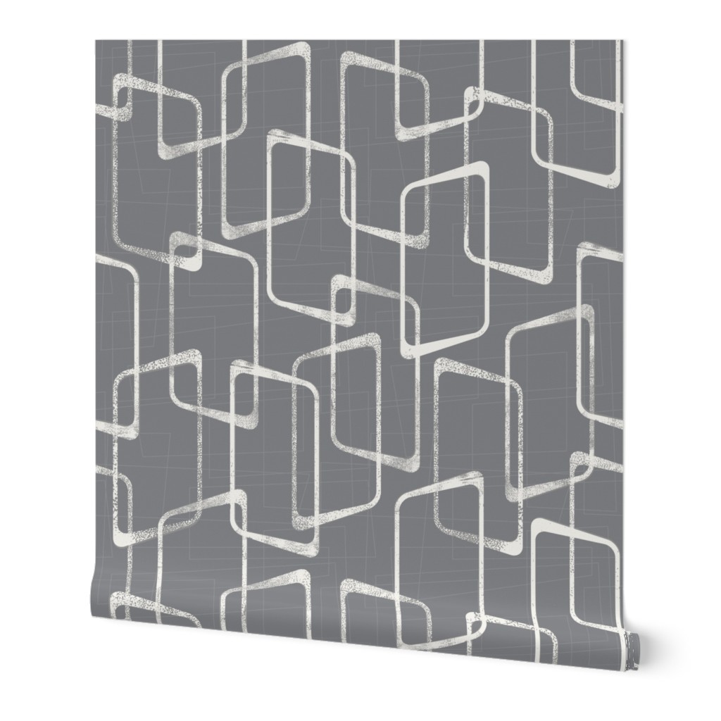 Retro Medium Gray Geometric Pattern