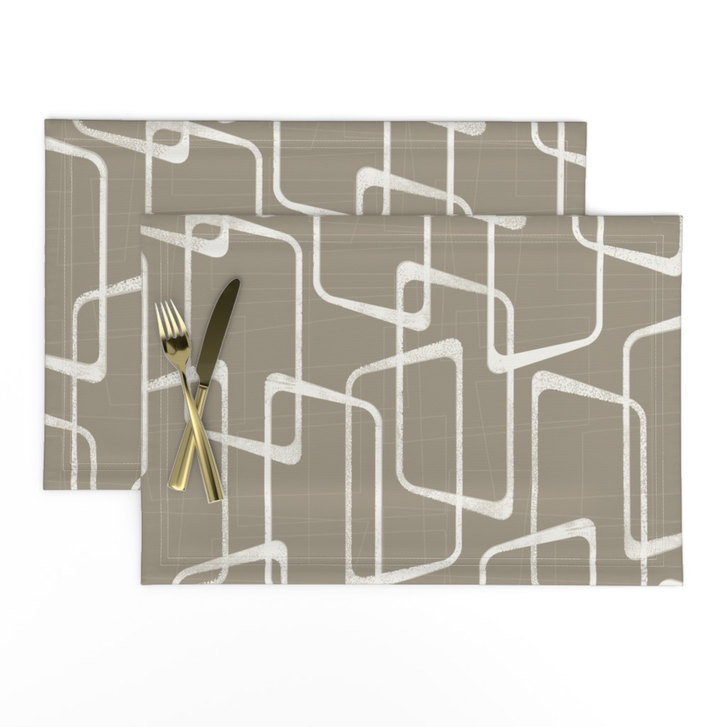 Retro Medium Warm Gray Geometric Pattern