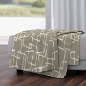 Retro Medium Warm Gray Geometric Pattern