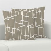 Retro Medium Warm Gray Geometric Pattern