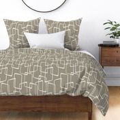 Retro Medium Warm Gray Geometric Pattern