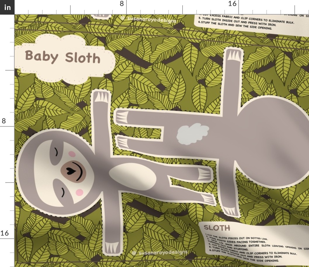 Panel Baby Sloth Plush
