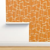 Retro Faded Orange Geometric Shapes Pattern