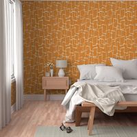 Retro Faded Orange Geometric Shapes Pattern