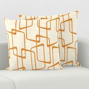 Reverse Faded Orange Retro Geometric Shapes Pattern