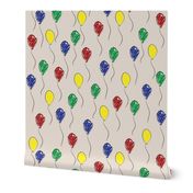 Doodle Ballons (Tan)