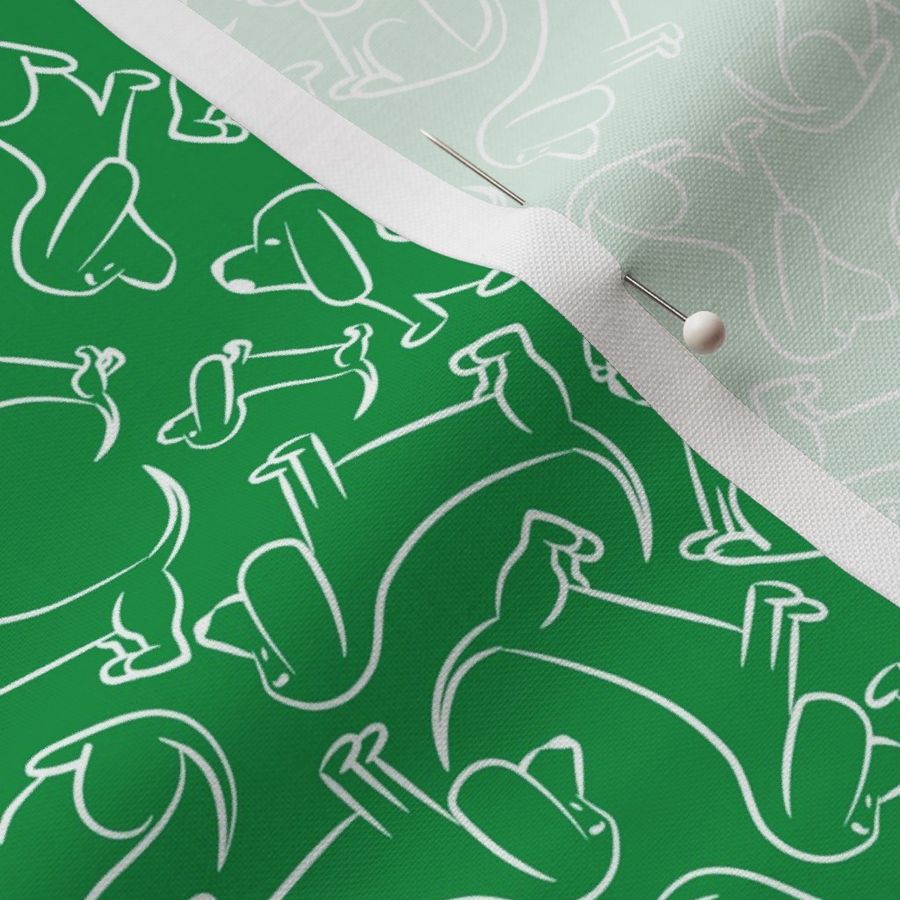 Doodle Bassets Outline (Green)