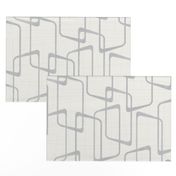 Retro Silver Gray Abstract Geometric Shapes 