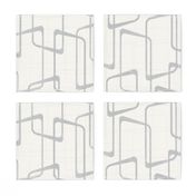 Retro Silver Gray Abstract Geometric Shapes 