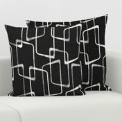 Soft Black and White Retro Geometric Pattern