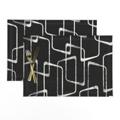 Soft Black and White Retro Geometric Pattern