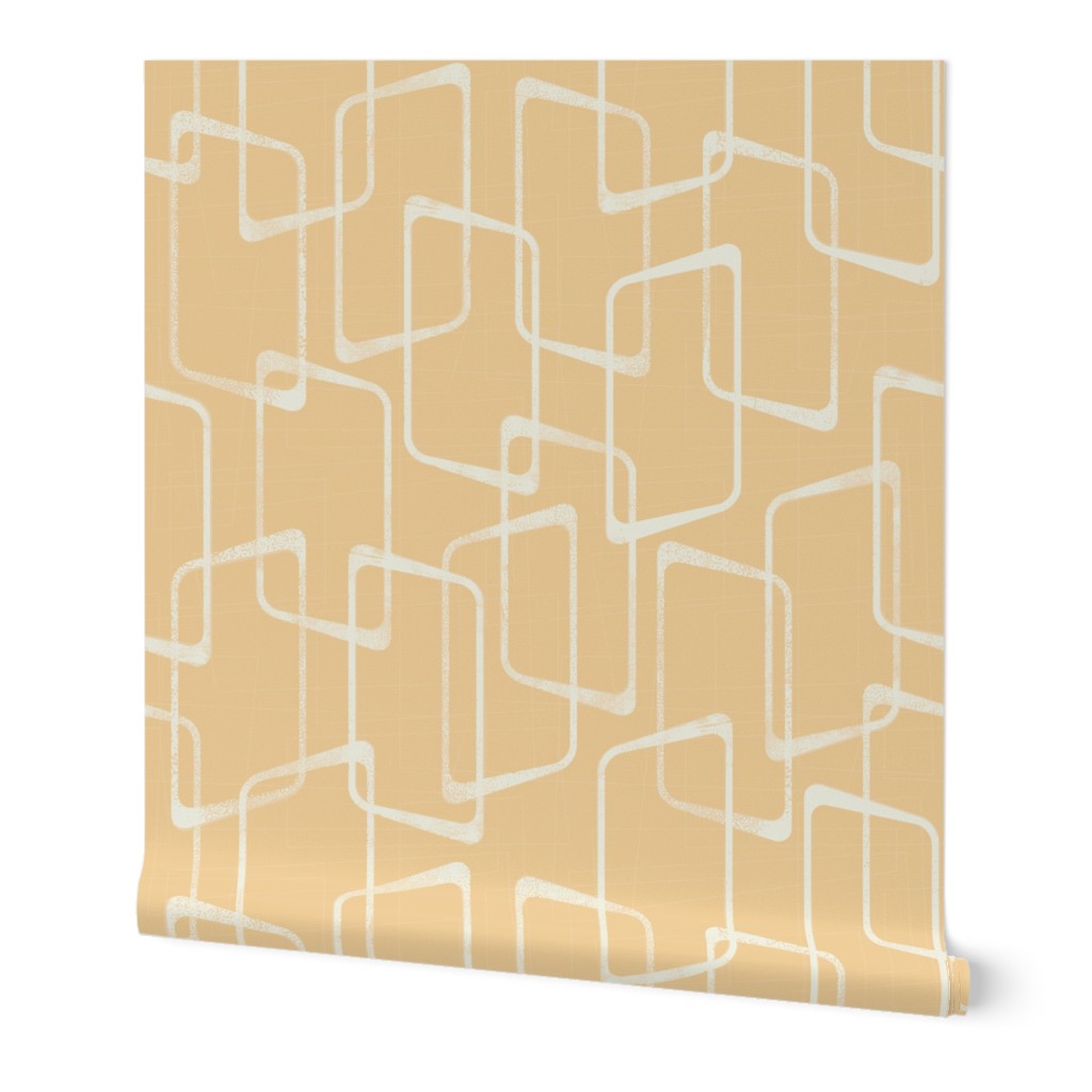 Soft Gold Retro Geometric Pattern