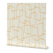 Reverse Soft Gold Retro Geometric Pattern