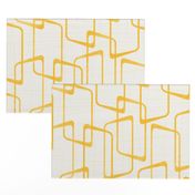 Reverse Retro Yellow Geometric Pattern