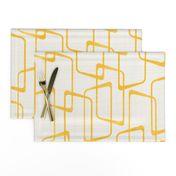 Reverse Retro Yellow Geometric Pattern