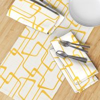 Reverse Retro Yellow Geometric Pattern