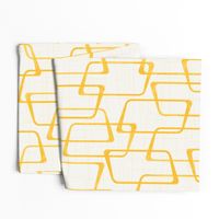 Reverse Retro Yellow Geometric Pattern