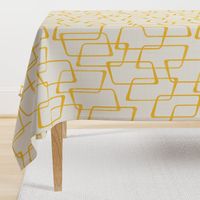 Reverse Retro Yellow Geometric Pattern