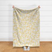 Reverse Retro Yellow Geometric Pattern