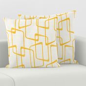 Reverse Retro Yellow Geometric Pattern