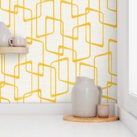 Reverse Retro Yellow Geometric Pattern