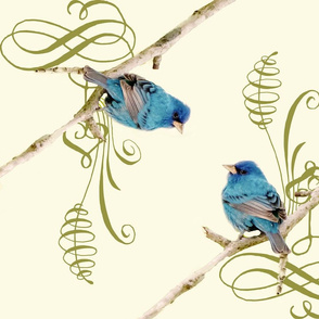 indigo bunting mirror