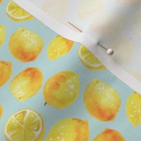 Watercolor Lemons Polka dots