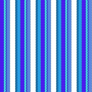 Swim Lil Fishy Swim / blue stripe  