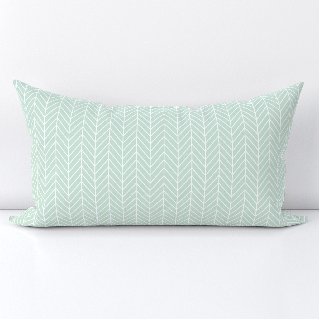 Mint Herringbone