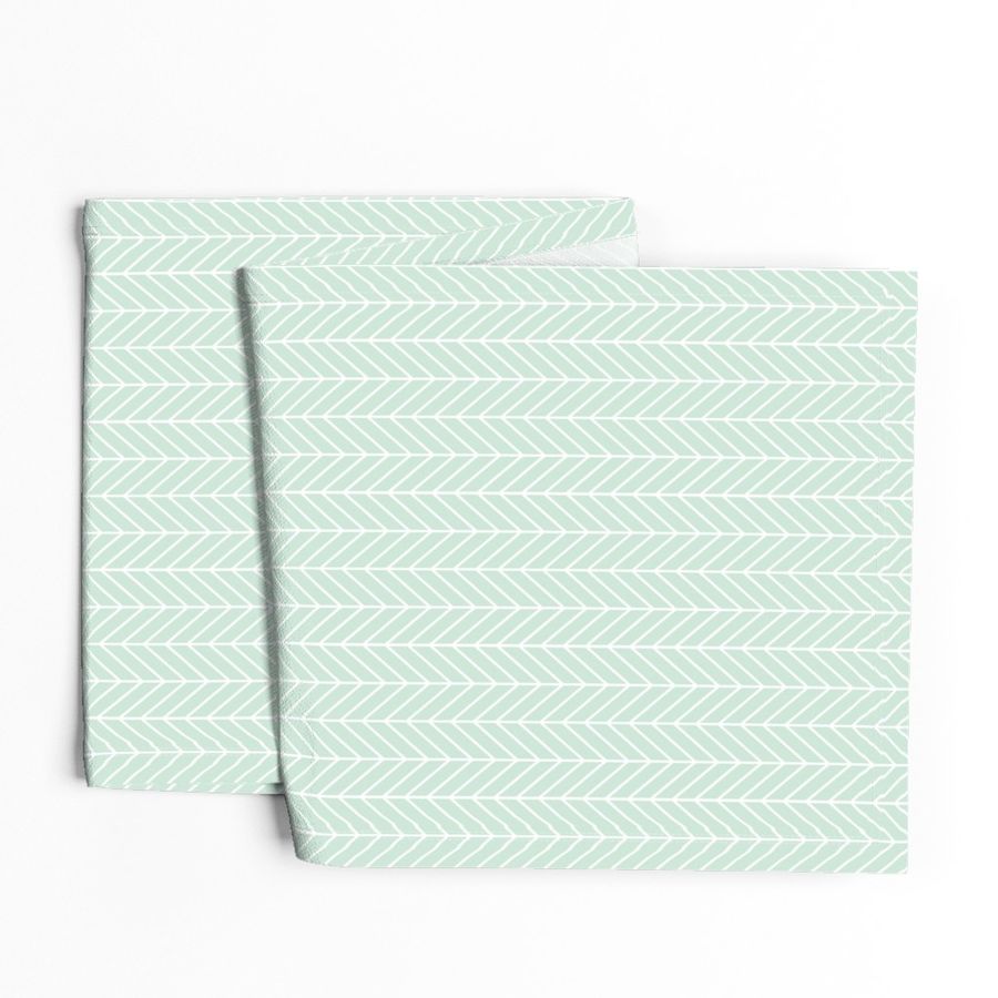 Mint Herringbone