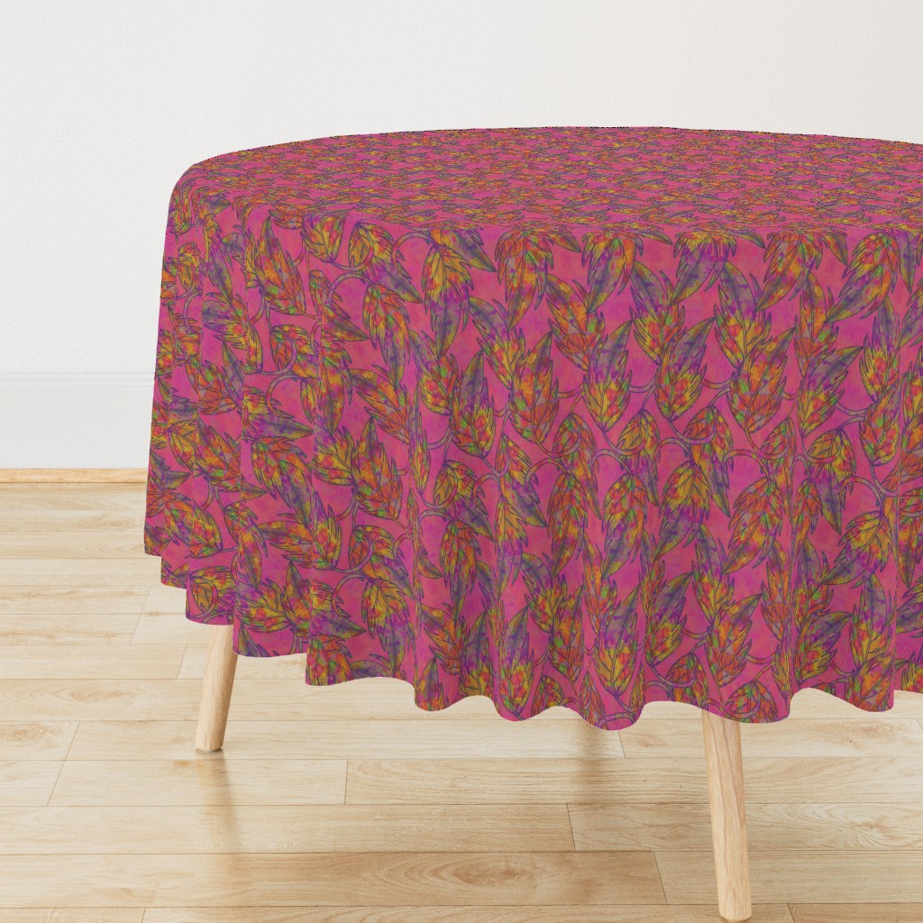 Falling leaves, Fuchsia, Large