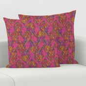 Falling leaves, Fuchsia, Large