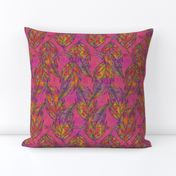 Falling leaves, Fuchsia, Large