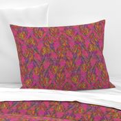 Falling leaves, Fuchsia, Large