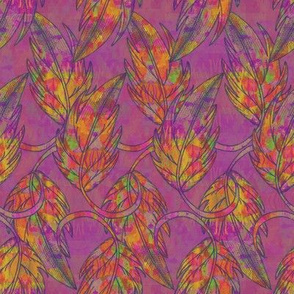 Falling leaves, Purple, Medium