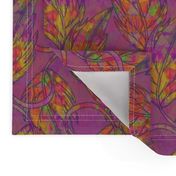 Falling leaves, Purple, Large